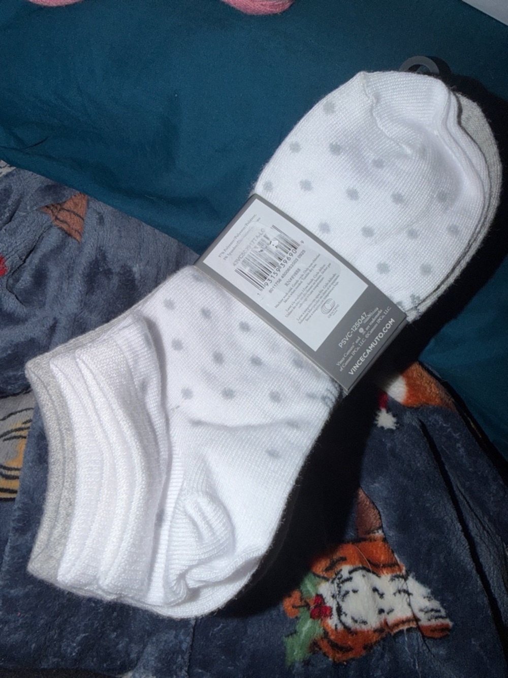 10pairs Vince Camuto No-Show Socks with Black Leopard Spots - Picture 2 of 3